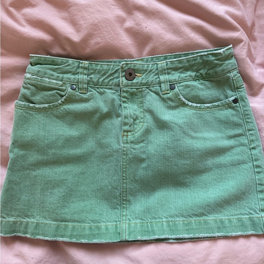 American eagle denim mini skirt
